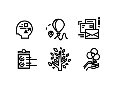 Learning Process Icons, pt.1 college contribution development growing icons identity network support thinking youth