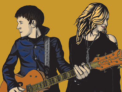 Whitehorse digital gig poster illustration ink