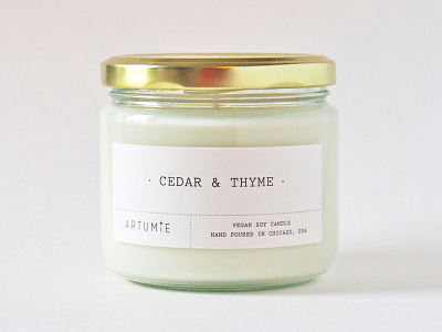 Artumie -- Label Design candles label monotype product