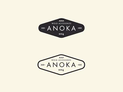 logotype Anoka. World Accesories fashion icon logo symbol typo vector world