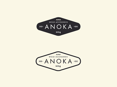 logotype Anoka. World Accesories fashion icon logo symbol typo vector world