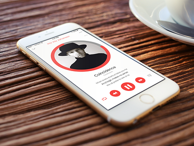Music Player dribbble ios music player simple ui white