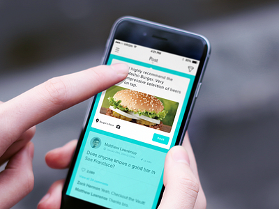 Post screen app deals ios ios app iphone app local mobile social ui user interface what to do what to eat
