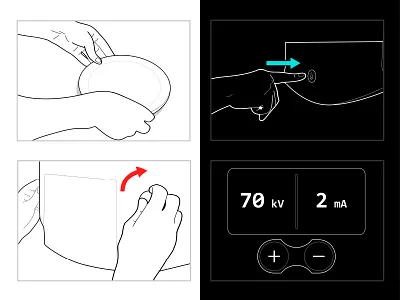 X-ray User Guide illustration line art manual print user guide x ray