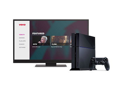 Vevo for PS4 10ft ps4 tv ui vevo