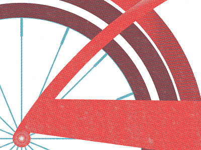 Bike halftone illustration