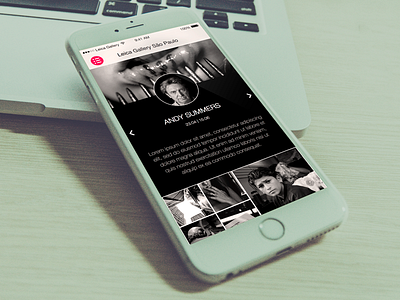 Leica Gallery SP black concept gallery ios iphone leica mobile photo prototype ui ux white