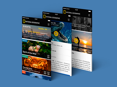 NG Events Mobile event events mobile mobile first natgeo nature responsive web design