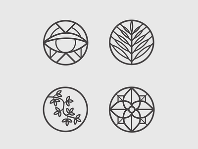 VM Plant Icons badge docket flowers icons minimal plants