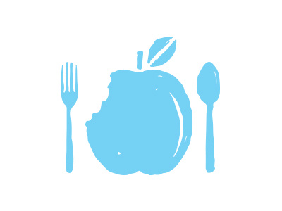 Healthy Lunch Apron apple fork healthy lunch spoon
