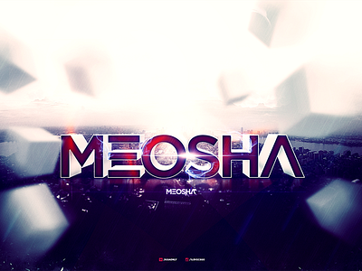 Meosha city cube sky text violet wallpaper