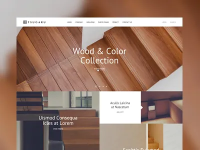 Furniture Store Website clean design fullscreen furniture grid hero home minimal simple ui web