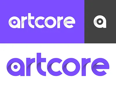 Artcore branding circle geometric icon identity lettering logo purple symmetry