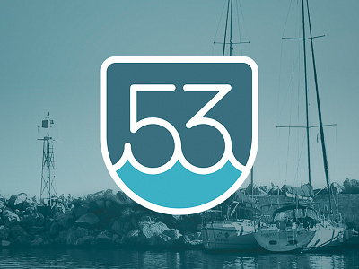 Pier 53 Marine 53 boat dock gabriel schut harbor logo marine pier water