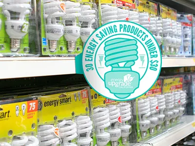 Energy Upgrade California 30 under 30 Logo circle design energy lightning logo renewable sustainable vector