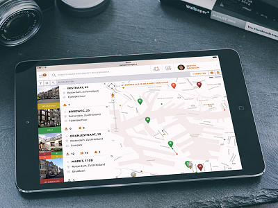 Admin interface admin cms estate interface ipad map real web