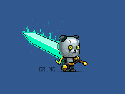 Panda Warrior panda pixel pixel art pixelart