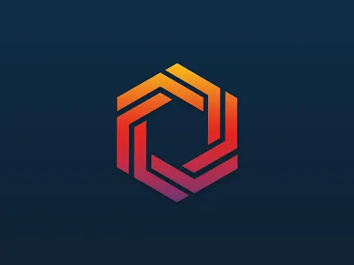 A bit of fun. geometric gradient hexigon icon logo shapes