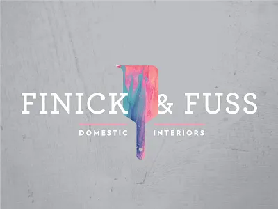 Finick & Fuss brush color domestic drip home interior logo paint