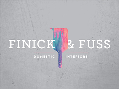 Finick & Fuss brush color domestic drip home interior logo paint