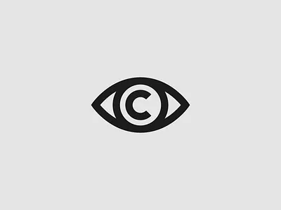 Copyrighted Vision brand branding brandmark calligraphy copyright eye identity logo logotype vision