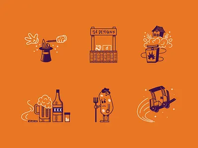 Creative South Slides beer creative south detonator drugs dynamite explosives farmer forklift illustration lemonade stand magic magician