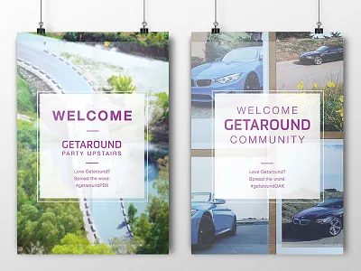Getaround Launch Event Posters east bay getaround portland poster print