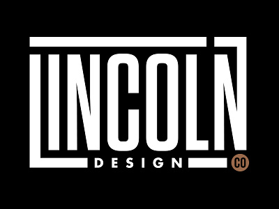 LINCOLN Design Co. agency black branding design studio logo square type