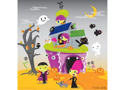 Happy Halloween art children halloween illustration kids
