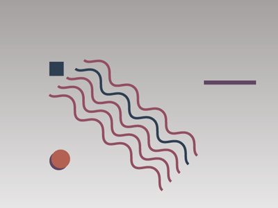 Number Four art box circle composition gradient practice study