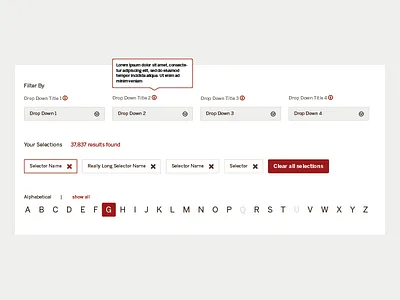 Filter college design filter higher ed search ui web web design