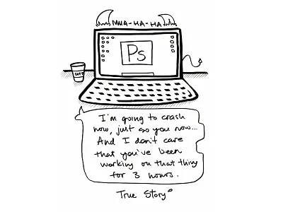True Story 3/30 cartoon challenge computer devil doodle hell photoshop projects samsung