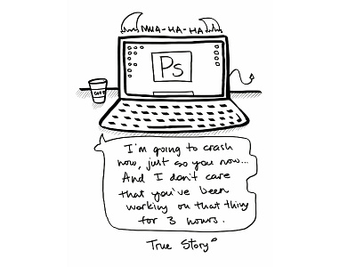 True Story 3/30 cartoon challenge computer devil doodle hell photoshop projects samsung