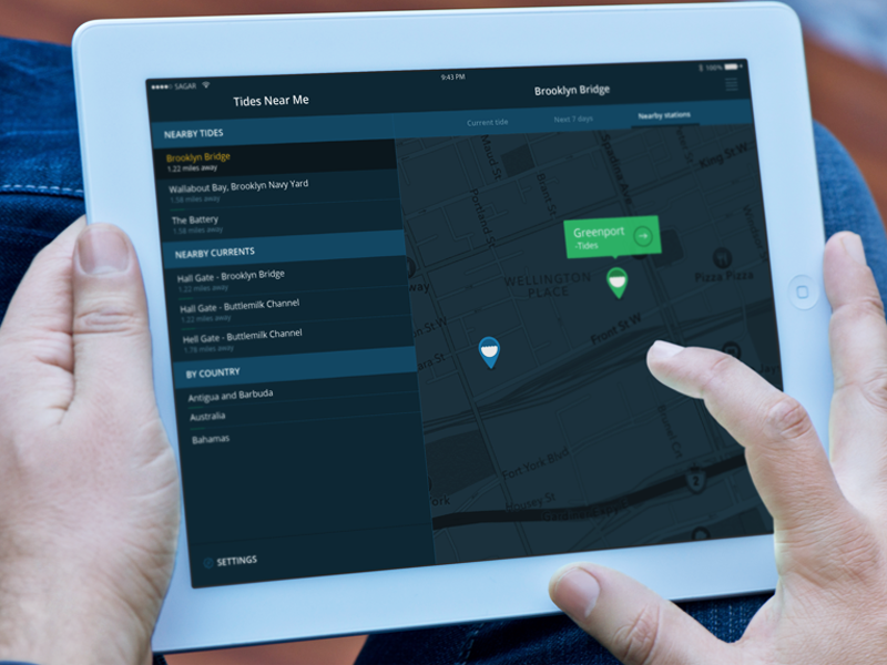 Tides Near Me Nearby Stations app app design current flat design interface ipad iphone tides