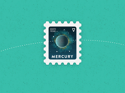 Day 011: Hermes 100 day project 1¢ solar system stamp