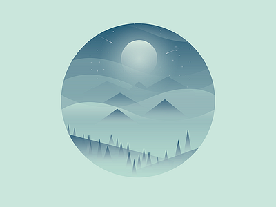 Environment 2 environment gradient illustration lighting montains