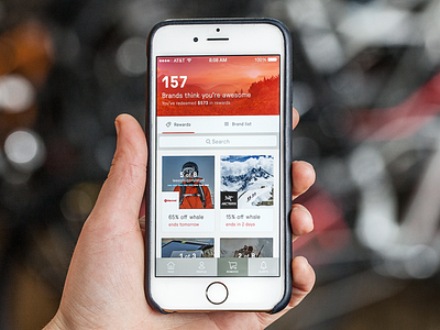Rewards 2.0 app ios iphone mobile reward ui ux