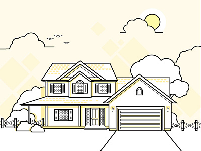 House II house illustration vector