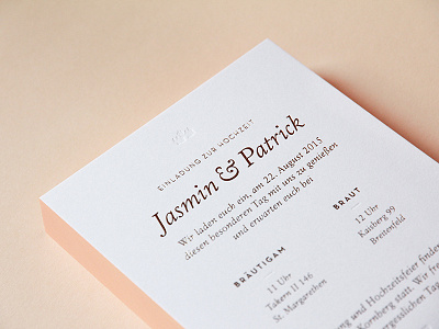 A friend's wedding freshpressed gold letterpress