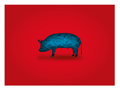 That'll do Pig... abstract art design digital farm pig shapes