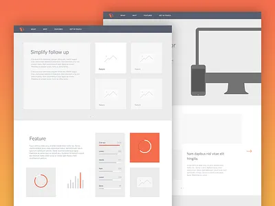 Wireframes - Salesflare fidelity high product saas website wireframes