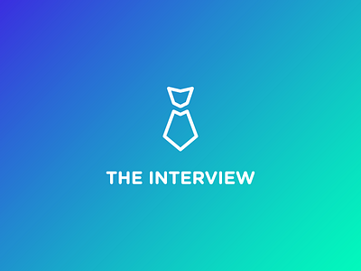 The Interview blue brand clleanc granit i icon identity interview logo symbol tie