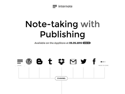 Internote Landing page app ios landing page notetaking