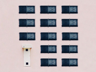 \\ Hardcore Pink // architecture collage design door image minimalism pattern photography pink wall window