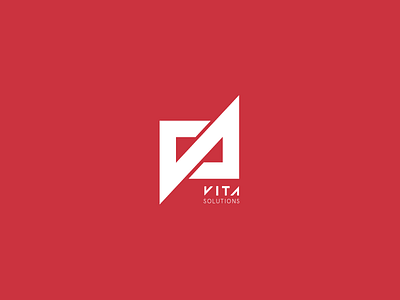 Vita Solutions brand identity logo red vita white