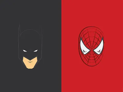 Superheroes Part 2 art batman fan art spiderman vector