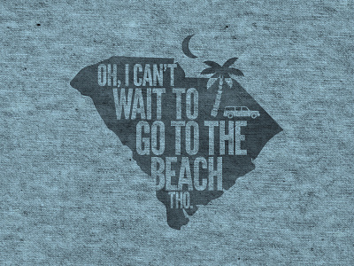 The Beach Tho beach blue moon palm tree print sc shirt south carolina summer tho wagon