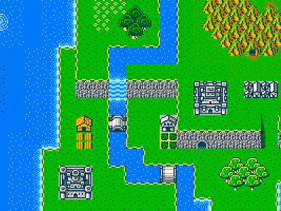 Overworld Test 8 bit final fantasy game hof nes nintendo rpg spritesheet the hero of ferron tiles tileset video game