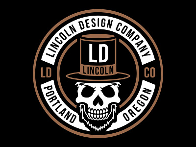 LINCOLN Design Co. agency black branding design studio logo square type