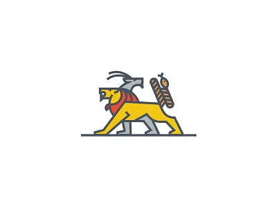 Chimera chimera goat lion logo mythical snake
